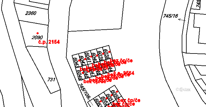Jablonec nad Nisou 44226560 na parcele st. 6039 v KÚ Jablonec nad Nisou, Katastrální mapa