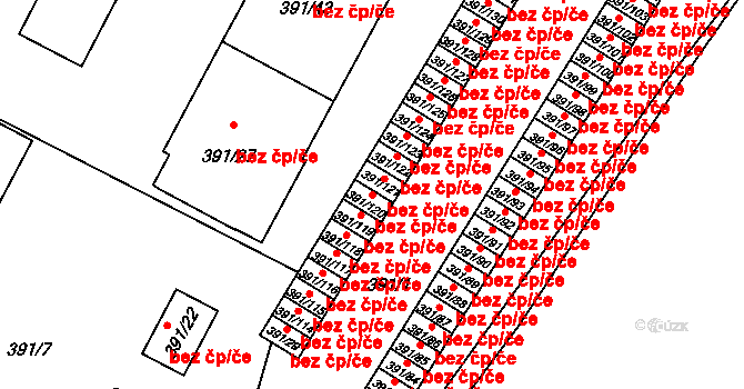 Plzeň 46535560 na parcele st. 391/120 v KÚ Lobzy, Katastrální mapa