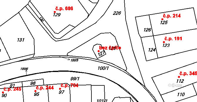 Nivnice 49052560 na parcele st. 127 v KÚ Nivnice, Katastrální mapa