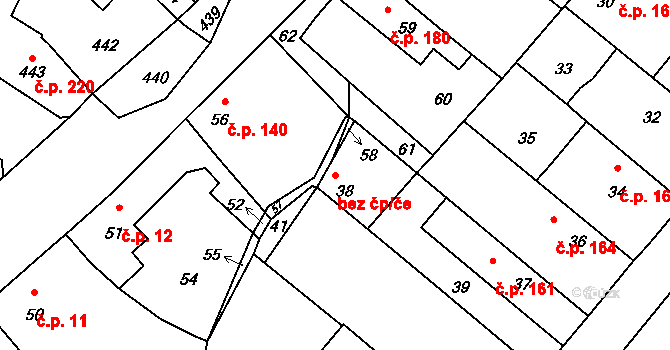 Pečky 49932560 na parcele st. 38 v KÚ Pečky, Katastrální mapa