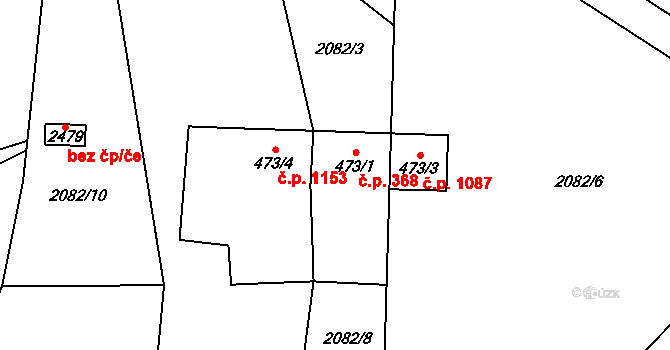 Lipník nad Bečvou I-Město 368, Lipník nad Bečvou na parcele st. 473/1 v KÚ Lipník nad Bečvou, Katastrální mapa