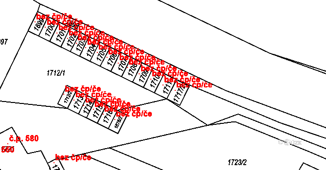 Pohořelice 116481561 na parcele st. 1711 v KÚ Pohořelice nad Jihlavou, Katastrální mapa