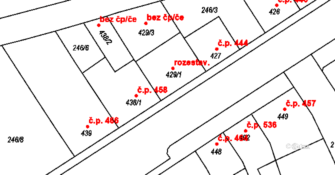 Lišov 447, Katastrální mapa