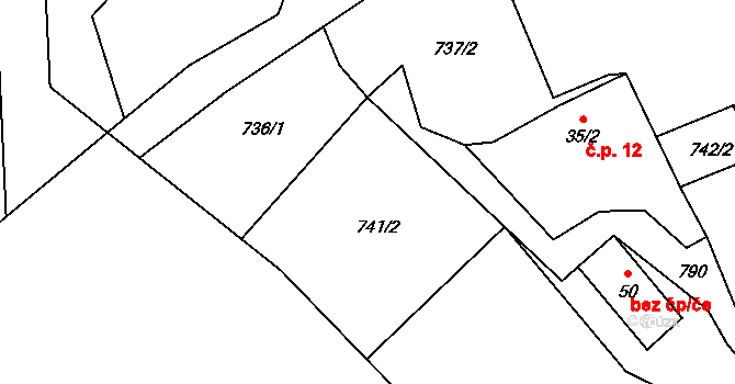 Ostrovec 2, Pelhřimov, Katastrální mapa