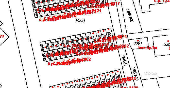Sezimovo Ústí 2035 na parcele st. 585/4 v KÚ Sezimovo Ústí, Katastrální mapa