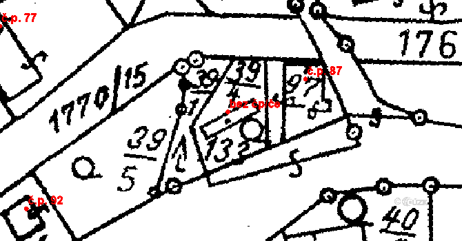 Chlístovice 38270561 na parcele st. 133 v KÚ Chlístovice, Katastrální mapa