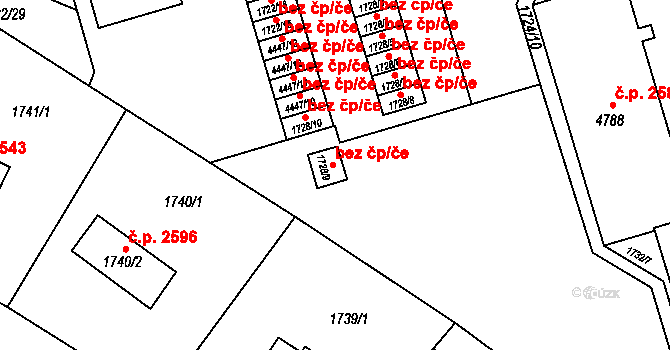 Teplice 39146561 na parcele st. 1728/9 v KÚ Teplice, Katastrální mapa