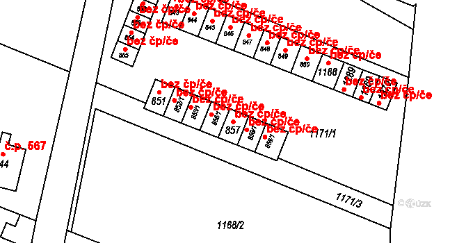 Králíky 39433561 na parcele st. 857 v KÚ Králíky, Katastrální mapa