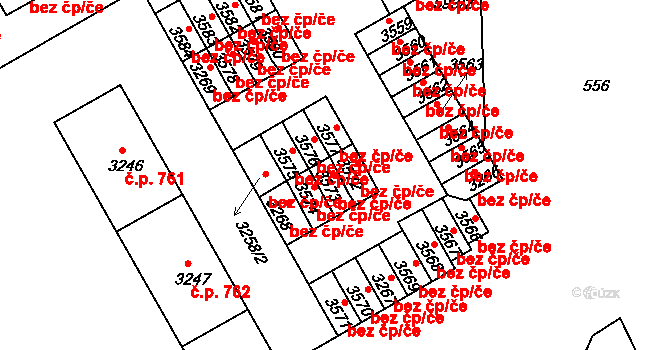 Třinec 40213561 na parcele st. 3573 v KÚ Lyžbice, Katastrální mapa