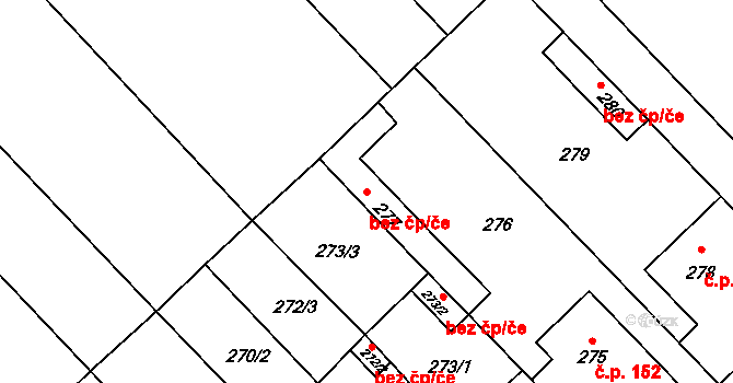 Bedihošť 41324561 na parcele st. 277 v KÚ Bedihošť, Katastrální mapa
