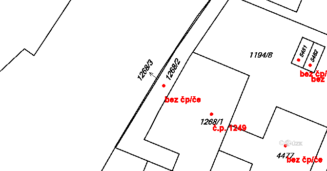 Šumperk 42626561 na parcele st. 1268/2 v KÚ Šumperk, Katastrální mapa