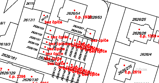 Opava 43795561 na parcele st. 2626/151 v KÚ Opava-Předměstí, Katastrální mapa