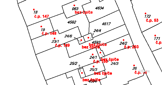 Žlutice 43838561 na parcele st. 24/6 v KÚ Žlutice, Katastrální mapa