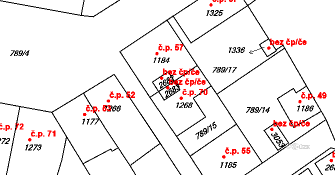 Český Krumlov 44200561 na parcele st. 2683 v KÚ Český Krumlov, Katastrální mapa