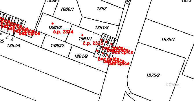 Frýdek-Místek 46445561 na parcele st. 1861/5 v KÚ Frýdek, Katastrální mapa