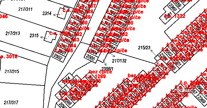 Sezimovo Ústí 47417561 na parcele st. 2356/1 v KÚ Sezimovo Ústí, Katastrální mapa