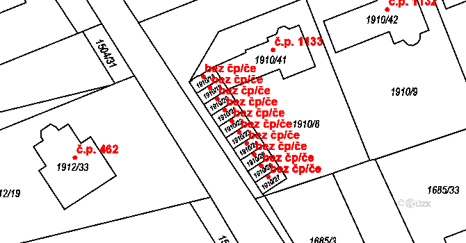 Třeboň 47518561 na parcele st. 1910/22 v KÚ Třeboň, Katastrální mapa