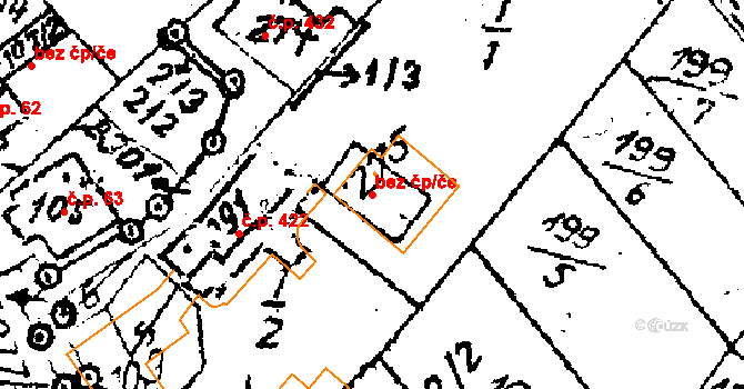 Luleč 50240561 na parcele st. 275 v KÚ Luleč, Katastrální mapa