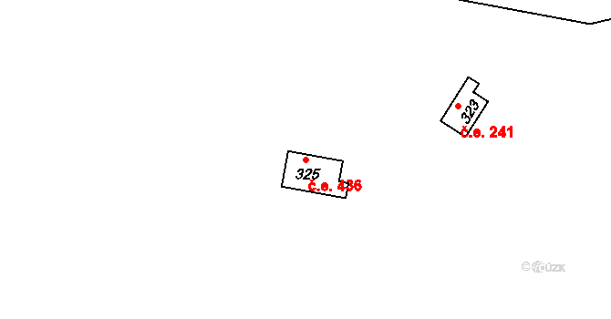 Třebsín 436, Krňany na parcele st. 325 v KÚ Třebsín, Katastrální mapa