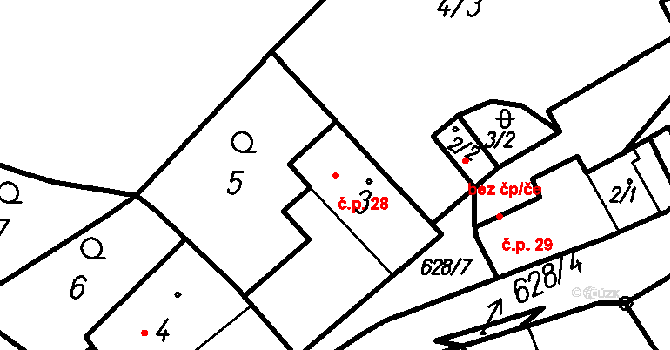 Smržovice 28, Kdyně na parcele st. 3 v KÚ Smržovice, Katastrální mapa