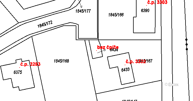 Šumperk 97314561 na parcele st. 6434 v KÚ Šumperk, Katastrální mapa