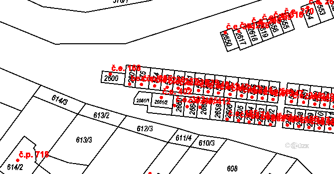 Veverská Bítýška 237 na parcele st. 573 v KÚ Veverská Bítýška, Katastrální mapa