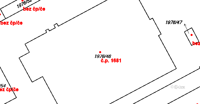 Turnov 1681 na parcele st. 1976/46 v KÚ Turnov, Katastrální mapa