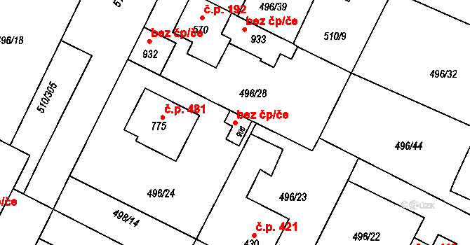 Kolín 39884562 na parcele st. 906 v KÚ Sendražice u Kolína, Katastrální mapa