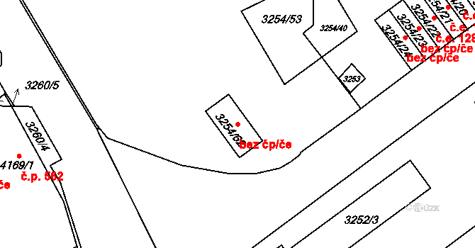 Chomutov 42608562 na parcele st. 3254/62 v KÚ Chomutov I, Katastrální mapa
