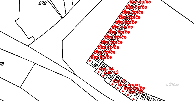 Čechy 43094562 na parcele st. 137 v KÚ Čechy, Katastrální mapa