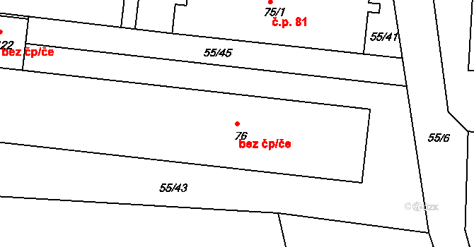 Klatovy 47318562 na parcele st. 76 v KÚ Sobětice u Klatov, Katastrální mapa