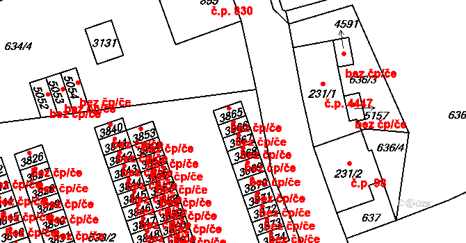 Jablonec nad Nisou 1136, Katastrální mapa