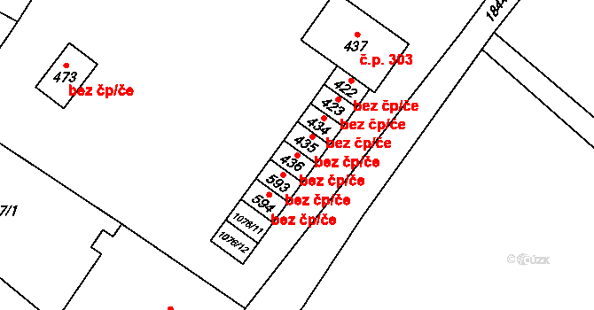 Bozkov 38839563 na parcele st. 436 v KÚ Bozkov, Katastrální mapa