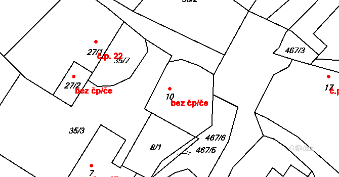 Manětín 41789563 na parcele st. 10 v KÚ Luková u Manětína, Katastrální mapa