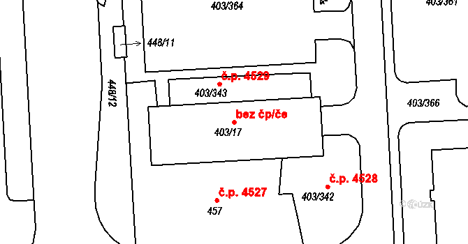 Jablonec nad Nisou 44202563 na parcele st. 403/17 v KÚ Mšeno nad Nisou, Katastrální mapa