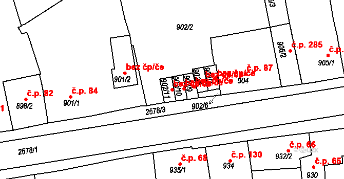 Horšovský Týn 45255563 na parcele st. 902/11 v KÚ Horšovský Týn, Katastrální mapa
