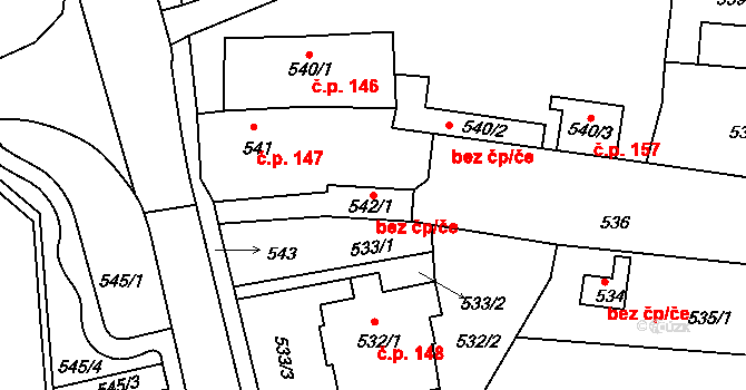 Zlaté Hory 48947563 na parcele st. 542/1 v KÚ Zlaté Hory v Jeseníkách, Katastrální mapa