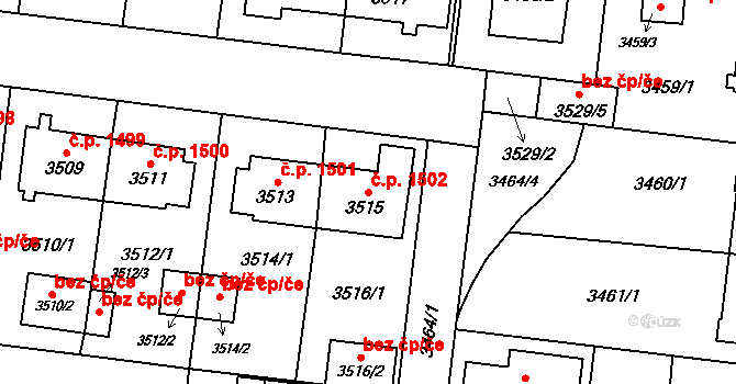 České Budějovice 7 1502, České Budějovice na parcele st. 3515 v KÚ České Budějovice 7, Katastrální mapa