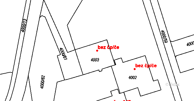 Orlová 38234564 na parcele st. 4003 v KÚ Horní Lutyně, Katastrální mapa