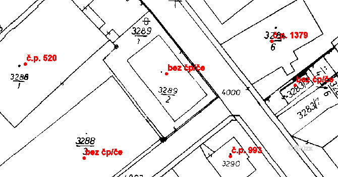 Poděbrady 40044564 na parcele st. 3289/2 v KÚ Poděbrady, Katastrální mapa