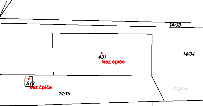Lysá nad Labem 40067564 na parcele st. 431 v KÚ Litol, Katastrální mapa