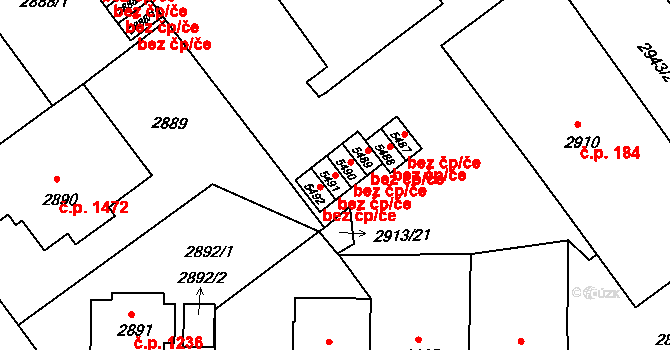 Litoměřice 41103564 na parcele st. 5491 v KÚ Litoměřice, Katastrální mapa
