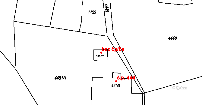 Smržovka 50430564 na parcele st. 4451/2 v KÚ Smržovka, Katastrální mapa