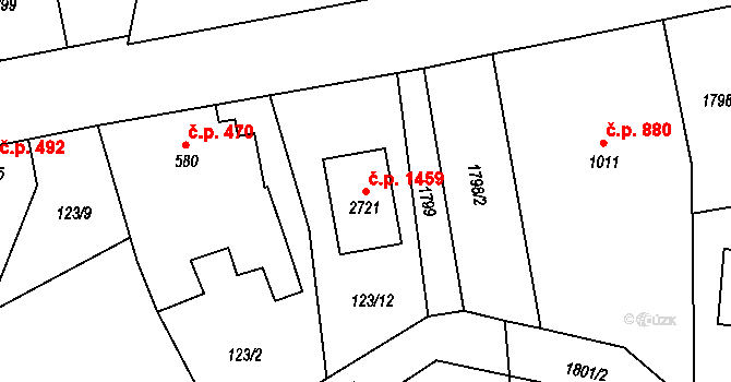 Třebechovice pod Orebem 1459 na parcele st. 2721 v KÚ Třebechovice pod Orebem, Katastrální mapa