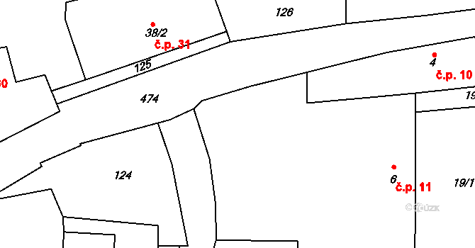 Miletín 11, Onomyšl na parcele st. 6 v KÚ Miletín u Onomyšle, Katastrální mapa