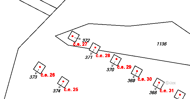 Heřmanice v Podještědí 28, Jablonné v Podještědí na parcele st. 371 v KÚ Heřmanice v Podještědí, Katastrální mapa