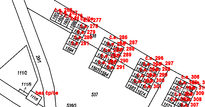 Ostopovice 284, Katastrální mapa