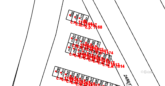 Dědice 1003, Vyškov na parcele st. 773/23 v KÚ Dědice u Vyškova, Katastrální mapa