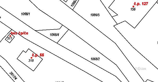 Oldřiš 46412565 na parcele st. 1068/2 v KÚ Oldřiš u Poličky, Katastrální mapa
