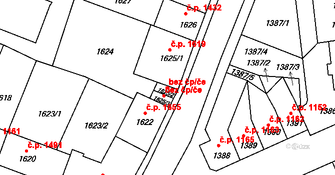 Litoměřice 49357565 na parcele st. 1625/2 v KÚ Litoměřice, Katastrální mapa